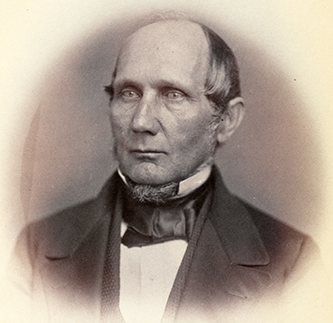 Photograph of Asa Biggs, 1859. Image from the Library of Congress.