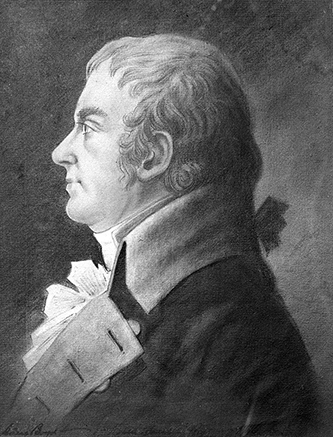 A photograph of a pastel drawing of Adam Boyd by an unknown artist, circa 1790-1803. Image courtesy of the Collection of the Museum of Early Southern Decorative Arts (MESDA) at Old Salem.