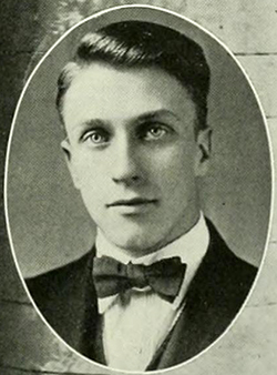 A photograph of Cecil Kenneth Brown from the 1921 Davidson College yearbook. Image from the Internet Archive.