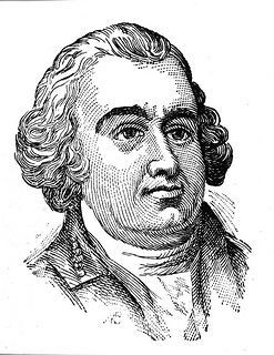 Woodcut of Thomas Burke, date unknown. Image from the State Archives of North Carolina.