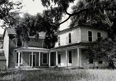 A 1954 photograph of the home of Gen. Joseph Dickson, near Mount Holly. Image from the North Carolina Museum of History.