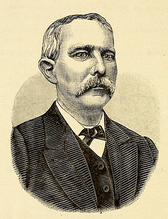 An engraving of John Edward Dugger published in 1888. Image from the Internet Archive.