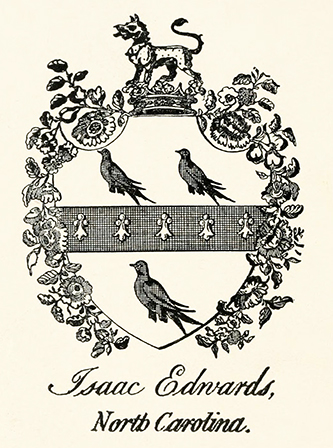The coat of arms of Isaac Edwards. Image from Archive.org.