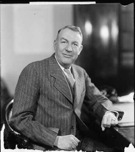 Portrait of Senator Sam Ervin, ca. 1945, from the Library of Congress.