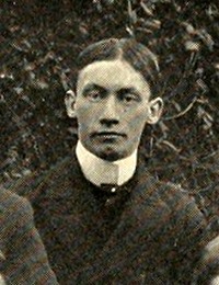 A photograph of Garland Sevier Ferguson Junior from his fraternity group picture in the 1900 University of North Carolina yearbook. "Kappa Alpha Fraternity." Photograph. The Hellenian vol. 11. [Chapel Hill]: The Fraternities of the University of North Carolina. 1900. 55.