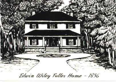 Edwin Wiley Fuller's home in 1856, courtsey of North Carolina Highway Historical Marker Program.