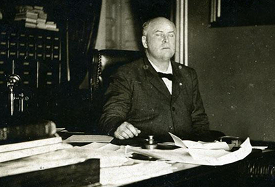 Robert Broadnax Glenn in his office, 1905-1909. Image from the North Carolina Museum of History.