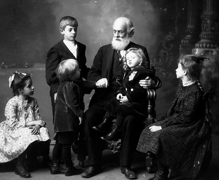 Snyder, Frank R. &quot;Andrew Dousa Hepburn with his grandchildren 1903.&quot; Photograph. Oxford, Ohio. 1903-11. Photographs of Frank R. Snyder. Miami University Archives, Oxford, Ohio.