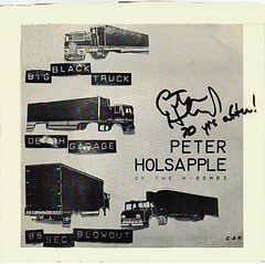 The cover of Holsapple's 1978 EP, autographed. Image from Flickr user Klaus Hiltscher.