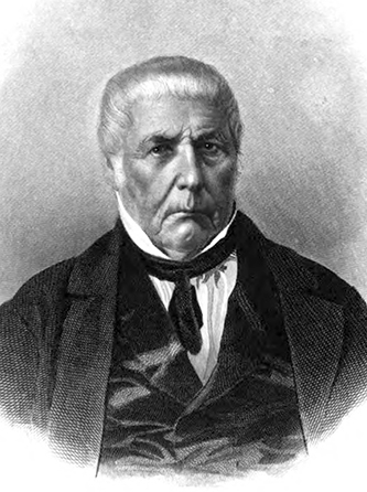 "David Hoover." Engraving. Memoirs of Wayne county & the city of Richmond, Indiana, from the earliest historical times down to the present, including a genealogical & biographical record of representative families in Wayne county. Madison, Wisconsin: Western historical association. 1912. Facing 541. 