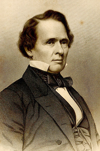 An 1860 engraving of Joseph Lane. Image from Archive.org.