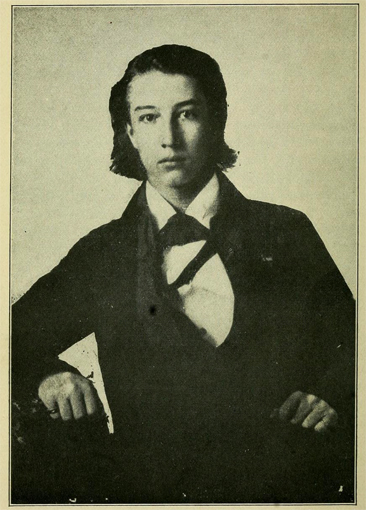 Portrait of Sidney Lanier, from Leonidas Warren Payne's <i>Southern Literary Readings</i>, p. 209, published 1913 by Rand McNally & Company, New York.  Presented on Archive.org. 