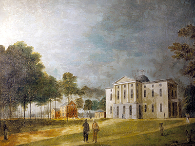 Jacob Marling's painting of the North Carolina Statehouse in Raleigh, 1818. Image from the North Carolina Digital Collections.
