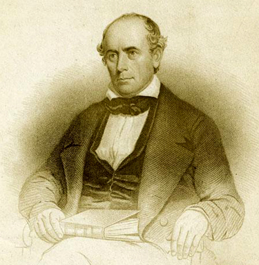 Engraving of Elisha Mitchell, 1858. Image from the North Carolina Museum of History.