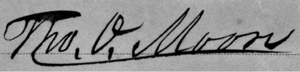 Signature of Thomas O. Moore, Governor of Louisiana, from a letter to the people of Louisiana, 1862. Portfolio 24, Folder 29b, Digital ID rbpe 0240290b, in Printed Ephemera Collection, at the Library of Congress.  