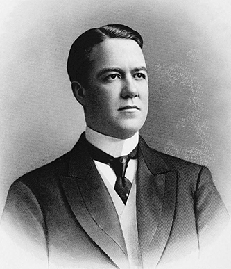 A 1905 engraving of Rufus Lenoir Patterson, Junior. Image from the North Carolina Museum of History.
