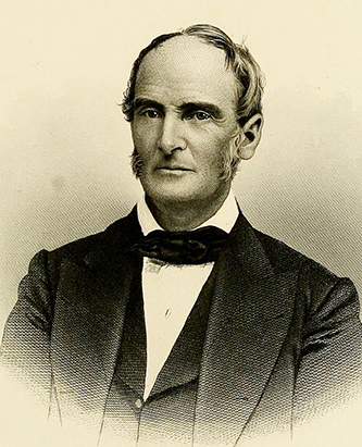 An 1880 engraving of Richmond Mumford Pearson. Image from Archive.org.