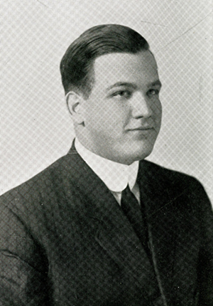 A photograph of Edwin McNeill Poteat, Jr. from his 1912 college yearbook. Image from Furman University.