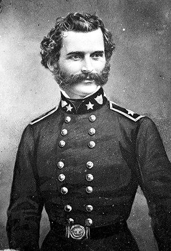 A portrait of Gabriel James Rains in his Union uniform. Image from the Library of Congress.
