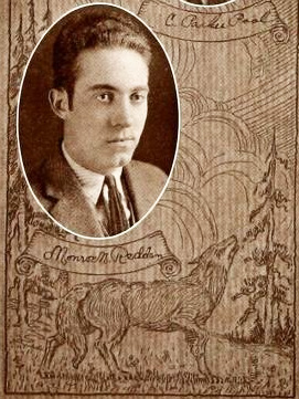 Photograph of Monroe Redden Minor, from the Waker Forest College yearbook <i>The Howler,</i> 1923.  From Archive.org.