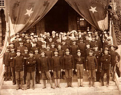 Governor Daniel Lindsay Russell with the 2nd North Carolina Infantry Regiment of U.S. Volunteers, 1898. Image from the North Carolina Museum of History.