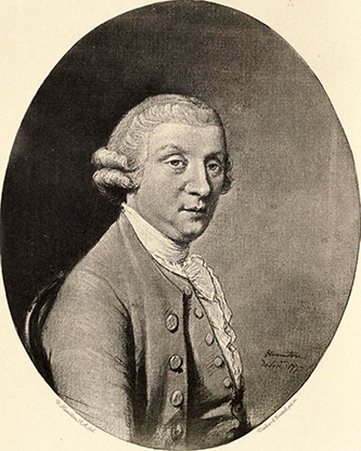 A portrait of George Augustus Selwyn by Hugh Douglas Hamilton, 1770. Image from Archive.org.