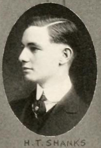 Image of Henry Thomas Shanks, from  The Howler yearbook at Wake Forest College (University), [p.20], published 1917 by 	Wake Forest College (University). Presented on Digital NC.