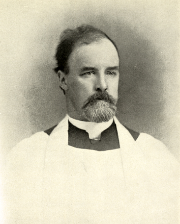 Portrait of the Reverend Bennett Smedes, Rector of St. Mary's 1877-1899.  From <i>Life at Saint Mary's</i>, p. [130-131] Katherine Batts Salley ed., published 1942, University of North Carolina Press. From the collections of the Government & Heritage Library, State Library of North Carolina. 