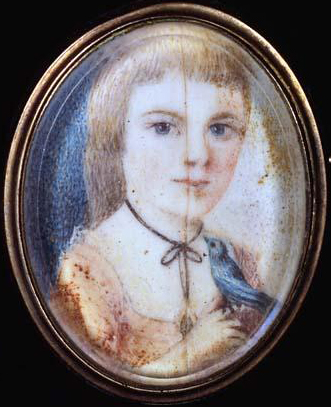 A miniature portrait of Samuel Swann's daughter, Jane Swann Jones, circa 1750. Image from the North Carolina Museum of History.