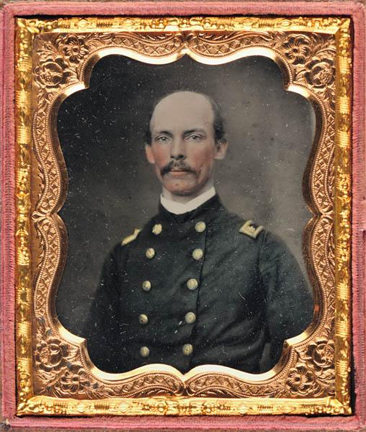 Ambrotype portrait of Colonel Charles C. Tew, 1.9cm by 8.4 cm, made 1861 by Whitehurst Galleries.  Item H.19XX.94.19 from the collections of the North Carolina Museum of History. 