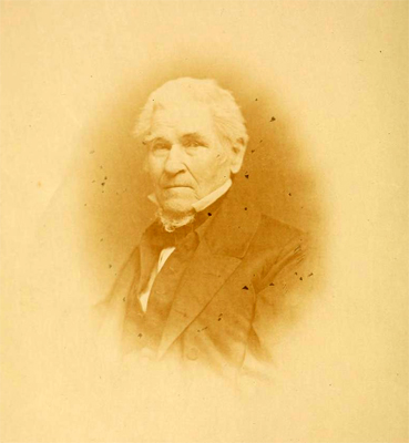 Image of John Fanning Watson, circa 1860, from <i>A Memoir of John Fanning Watson, The Annalist of Philadelphia and New York,</i> by Benjamin Dorr, published 1861.  Presented by Archive.org.