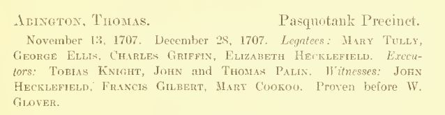 Abstract of North Carolina wills. Raleigh, E. M. Uzzell &amp; co., state printers. 1910. N.C. Dept. of the Secretary of State. 
