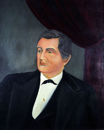 Official gubernatorial portrait of Elisha Baxter, tenth governor of Arkansas (1873–1874). Courtesy of the Arkansas Secretary of State's Office and the Old State House Museum via the Encyclopedia of Arkansas History & Culture. 