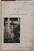 Photo of Bellamy's book, Memoirs of an octogenarian.