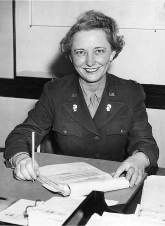 "Women's Army Auxillary Corps (WAAC) Lieutenant Westray Battle Boyce Poses for a Photograph", October 27, 1942.