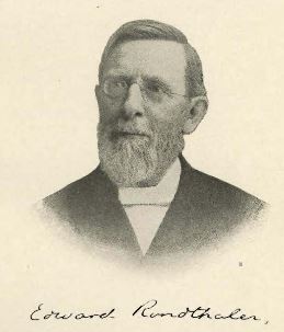 Edward Rondthaler. Image courtesy of "Prominent people of North Carolina: brief biographies of leading people for ready reference purposes".