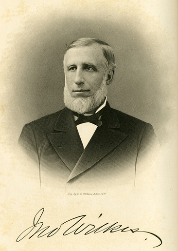 Engraved portrait of John Wilkes.  From Samuel A. Ashe's <i>Biographical History of North Carolina</i>, Volume V,  published 1906 by Charles L. Van Noppen, Publisher, Greensboro, N.C.   From the collections of the Government & Heritage Library, State Library of North Carolina. 