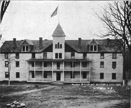 Photograph of building at Kittrell College. Kittrell, one of the state's historically black colleges and universities, was established in 1886. From: An Era of Progress and Promise, 1908-1912. Image courtesy of State Library of North Carolina. 