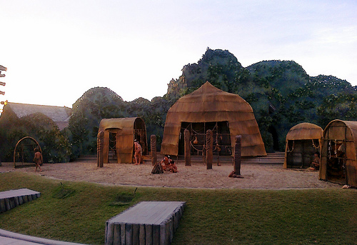Picture taken on the set of the Lost Colony play