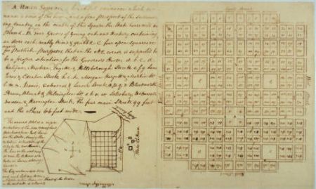 Christmas, William. Plan for Raleigh, 1792. Image from State Archives of North Carolina