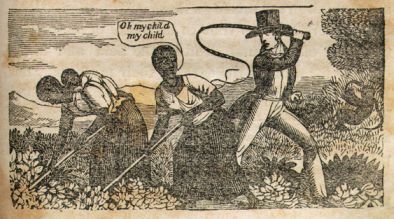 "Slaves under the overseers whip." 1849. Image courtesy of LearnNC. 