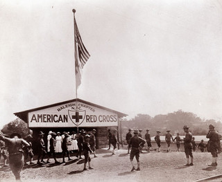 Red Cross station, Raleigh, NC, World War I Era. From General Negative Collection, North Carolina State Archives, call #:  N-64-8-154. 