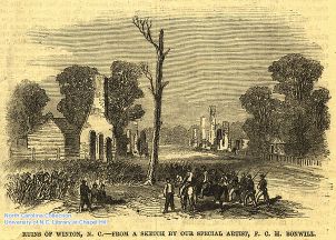 "Ruins of Winton." Frank Leslie's Illustrated Newspaper, October 24, 1863. Courtesy of North Carolina Collections at the University of North Carolina Libraries. 