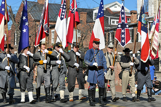 "Maryland Sons of Confederate Veterans marching in the George Washington birthday parade. Alexandria, VA.." 