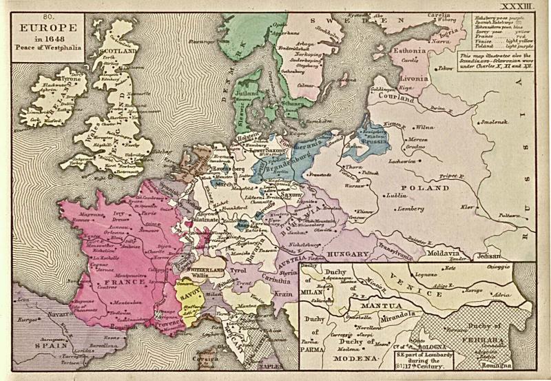 Europe after the Peace of Westphalia (1648) NCpedia