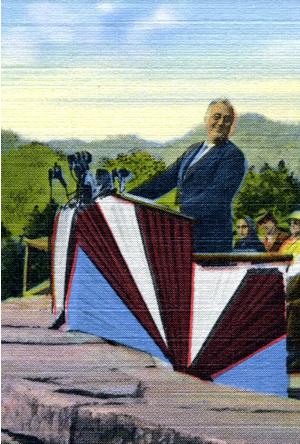 President Roosevelt Speaking at the Dedication of the Great Smoky ...