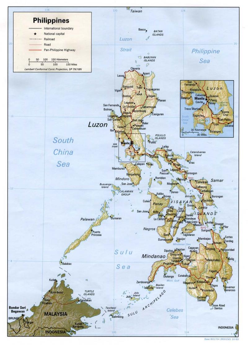 Philippines (relief map) | NCpedia