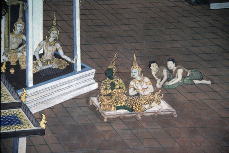 Rama and Sita get Sita's parents' blessing for their marriage (Thai