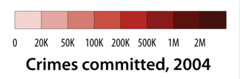 Crimes committed map scale