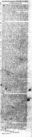 Vance's Proclamation Against Deserters, Weekly Raleigh Record, May 20, 1863